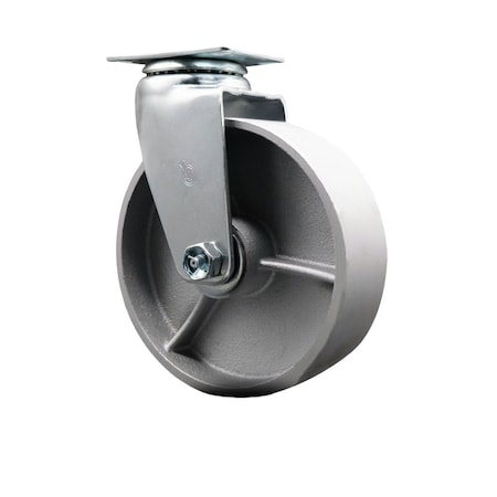 Service Caster 6'' Semi Steel Cast Iron Wheel Swivel Caster with Bronze Bearing SCC-20S620-SSBZ